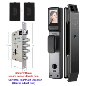 3D Face Recognition Unlock Digital Door Lock With Camera FIngerprint Password Unlock Keyless Electronic Door Lock - Thumbnail Image 12