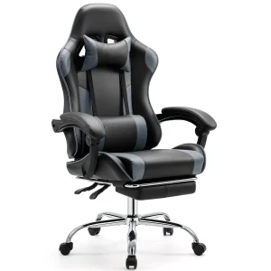 JHK Ergonomic Racing Gaming Chair Adjustable Swivel PU Leather with Headrest and Lumbar Support For Office Computer Living Room - Thumbnail Image 11