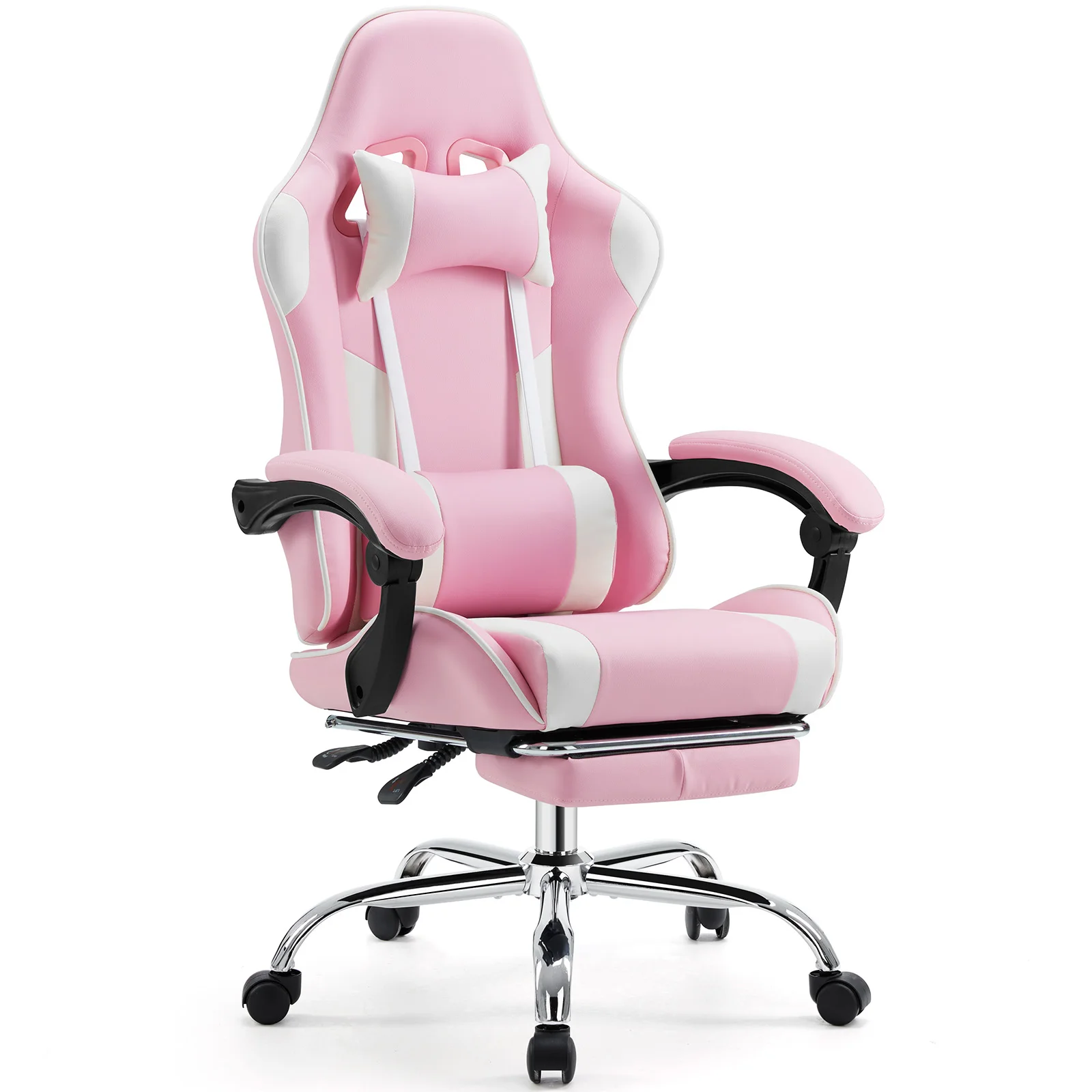JHK Ergonomic Racing Gaming Chair Adjustable Swivel PU Leather with Headrest and Lumbar Support For Office Computer Living Room - Image 10