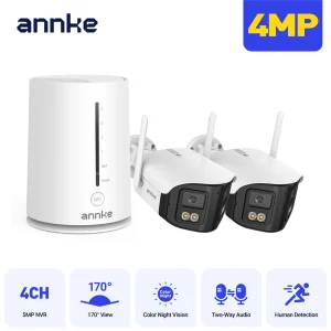 ANNKE Wireless Security Camera System 4CH NVR 4MP Dual Lens WiFi6 Outdoor CCTV Kit Home Surveillance with Alexa - Thumbnail Image 8