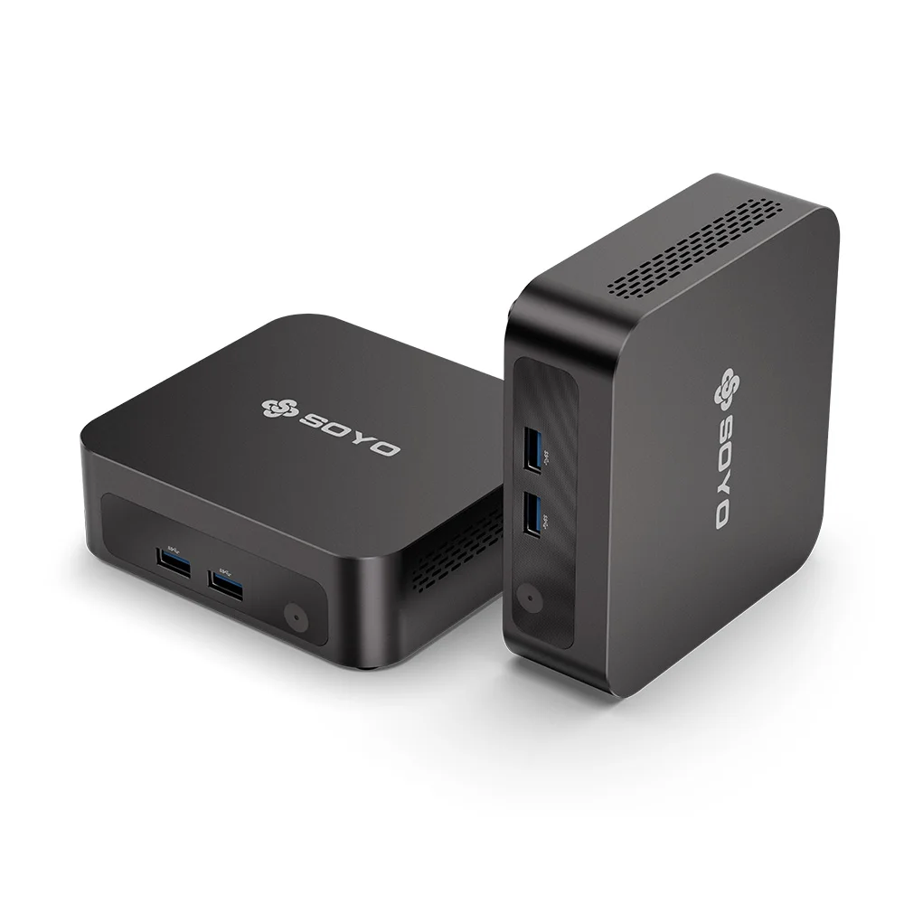 SOYO Mini PC Y5 PLUS Intel I7 4th Gen 8GB RAM 128GB ROM Y5 Air I5 4th GenWindows 11 Pro WiFi BT4.2 Office Desktop Computer HDMI*2 RJ45*1 USB3.0*4 3.3GHZ 4K 60fps UHD Graphics 5000 HDMI VGA Dual Display Silent Cooling VESA Mount - Image 8