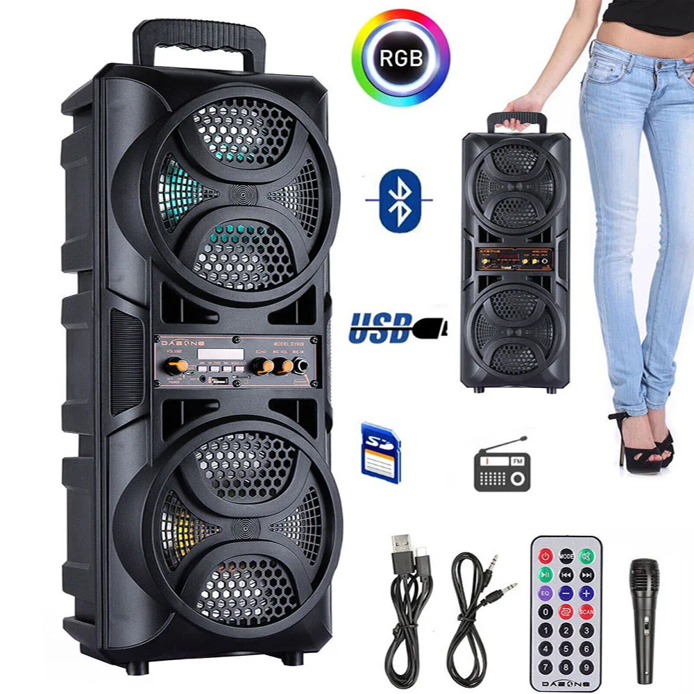 Portable 3000W Bluetooth Speaker Subwoofer Heavy Bass Sound System Party DJ karaoke Remote &MIC - Image 1