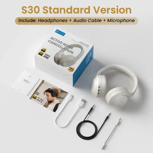 HAYLOU S30 Wireless Bluetooth 5.4 Headphones 43dB Adaptive Noise Cancelling Headsets 40mm Driver 80H Playtime Earphones - Thumbnail Image 12