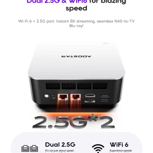 Aoostar Maco 6850H Mini Pc, Amd Ryzen 7 Pro 6850H 8C16T, 24Gb Lpddr5, 1Tb Pcie 4.0 Ssd, Hdmi+Dp+Usb4, Wifi 6, 2.5g Lan, Windows 11 Pro - Thumbnail Image 3