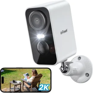 ieGeek 2K Wireless Security Camera Outdoor Colorful Night Vision, Rechargeable Battery CCTV Camera Systems, WiFi Home