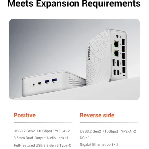 FIREBAT AM02 Mini PC AMD Ryzen 7 H255 DDR5 16GB RAM M.2 PCIe 512GB SSD WiFi6 BT5.2 1000M LAN Windows11 Desktop Computer - Thumbnail Image 6