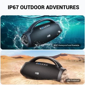 W-KING X20S Bluetooth Speaker w/Strap140W RMS Massive Bass Party Boombox IPX7 Waterproof Speaker Loud Outdoor Portable Sound Box - Thumbnail Image 6