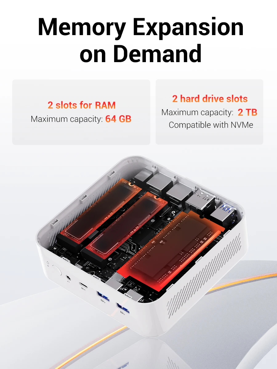 FIREBAT AM02 Mini PC AMD Ryzen 7 H255 DDR5 16GB RAM M.2 PCIe 512GB SSD WiFi6 BT5.2 1000M LAN Windows11 Desktop Computer - Image 4