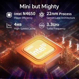 SOYO Mini PC Y5 PLUS Intel I7 4th Gen 8GB RAM 128GB ROM Y5 Air I5 4th GenWindows 11 Pro WiFi BT4.2 Office Desktop Computer HDMI*2 RJ45*1 USB3.0*4 3.3GHZ 4K 60fps UHD Graphics 5000 HDMI VGA Dual Display Silent Cooling VESA Mount - Thumbnail Image 5