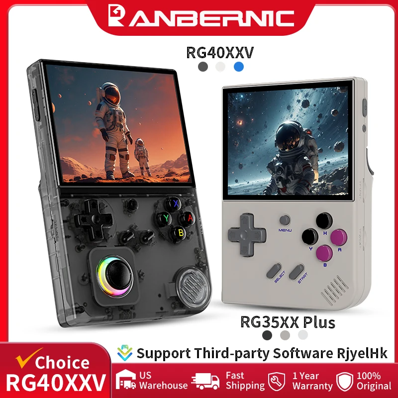 ANBERNIC RG40XXV & RG35XX Plus Retro Handheld Game Console 640*480 IPS Screen Linux 64-bit 5000Games Support WIFI,Bluetooth,HDMI - Image 1
