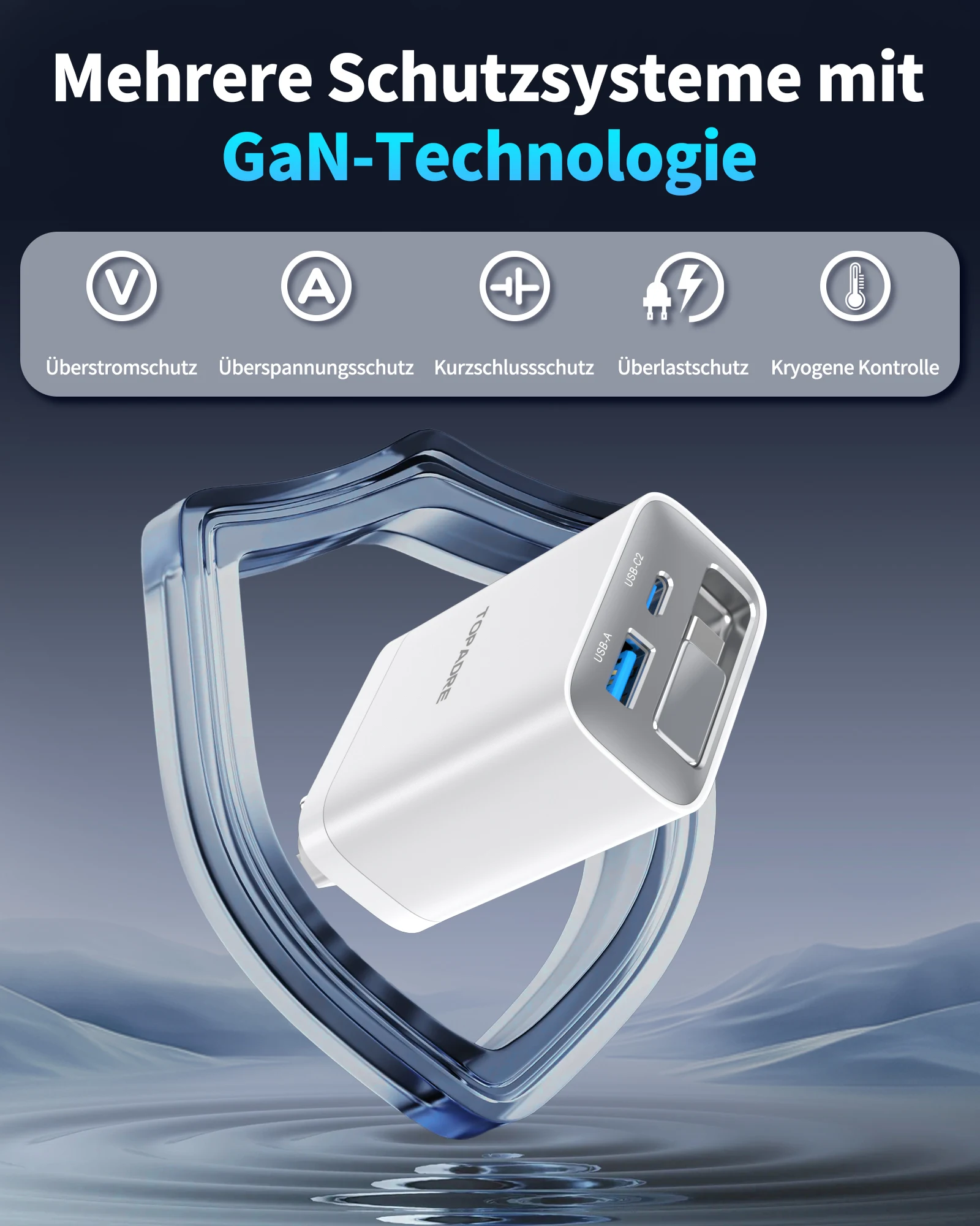 65W GaN PD3.1 Fast Charger With Retractable Cable , 3-Port Type-C + USB-A Travel Adapter For IPhone ,  Laptops, Galaxy Series - Image 4