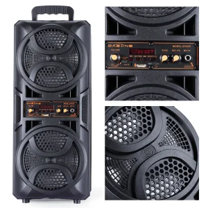 Portable 3000W Bluetooth Speaker Subwoofer Heavy Bass Sound System Party DJ karaoke Remote &MIC - Thumbnail Image 4