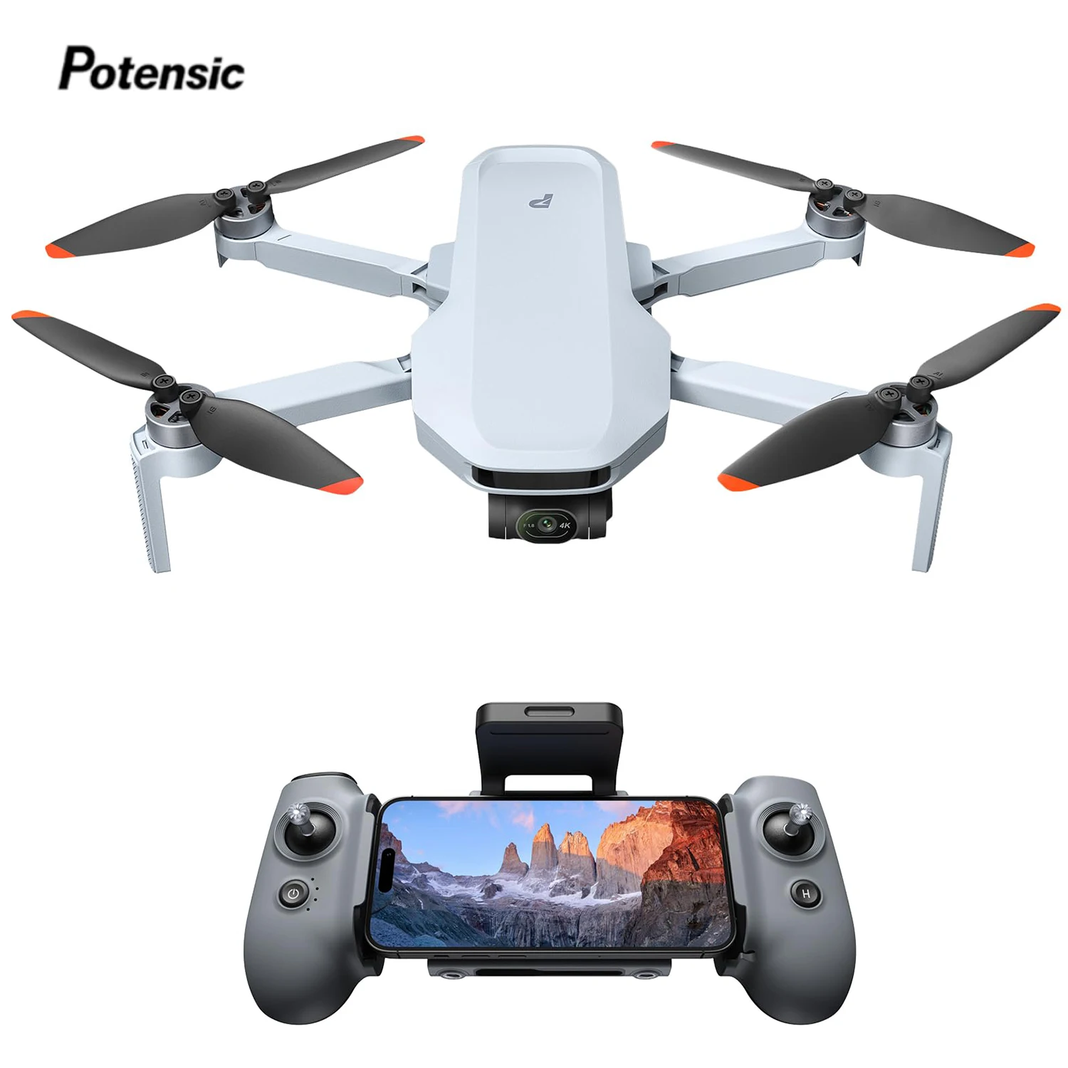 Potensic ATOM 2 Camera Drone, 4K HDR Video, 8K Photo, 3-Axis Gimbal,Under 249g, Vertical Shooting,10-KM, AI Night Shot, AI Track - Image 1