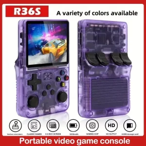 WUDS R36S Portable Handheld Game Controller with 3.5" HD Screen, Rechargeable Battery  - Perfect Christmas Gift for Gamers