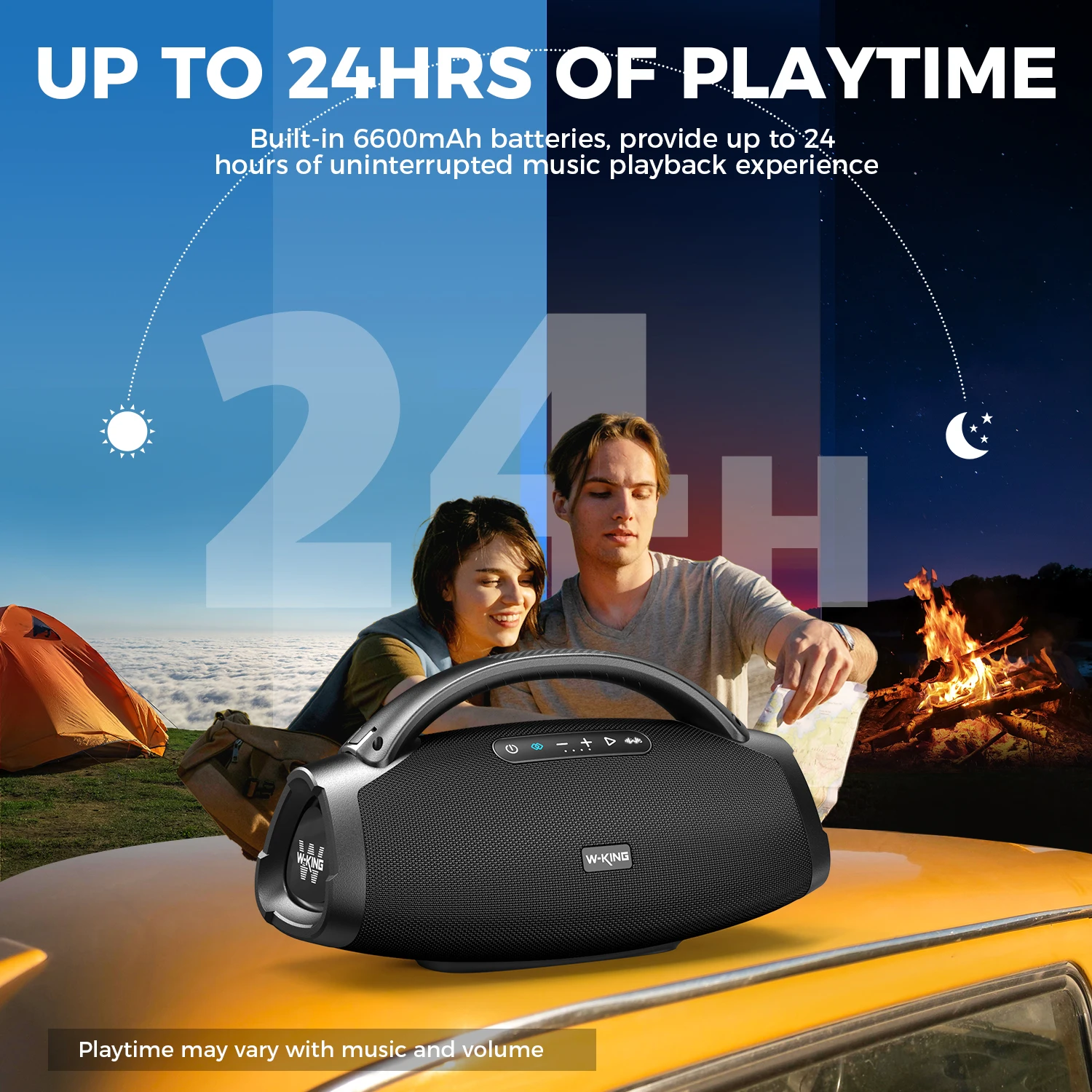 W-KING X20S Bluetooth Speaker w/Strap140W RMS Massive Bass Party Boombox IPX7 Waterproof Speaker Loud Outdoor Portable Sound Box - Image 7