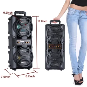 Portable 3000W Bluetooth Speaker Subwoofer Heavy Bass Sound System Party DJ karaoke Remote &MIC - Thumbnail Image 5