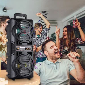 Portable 3000W Bluetooth Speaker Subwoofer Heavy Bass Sound System Party DJ karaoke Remote &MIC - Thumbnail Image 6