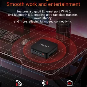 Firebat R3 Mini Pc Amd Ryzen7 7730U Ryzen5 7430U Ryzen3 4300U Lpddr4 16Gb Ram M.2 SATA 512Gb Ssd Wifi6 Bt5.2 1000M Lan Windows11 Portable Desktop Computer - Thumbnail Image 6